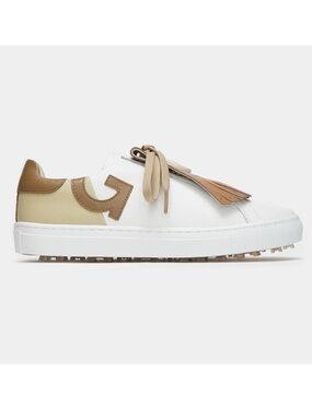 G/Fore Ltd Ed Durf Kiltie Two Tone Golf Shoe Sneaker Size 7.5 Tan Womens GFORE